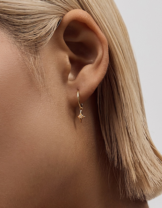 SAINT VALENTINE - Starburst Mini Hoops - Gold