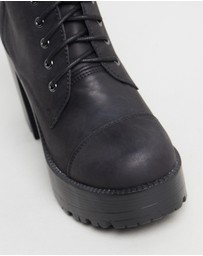 ROC Boots Australia - Pampas Leather Platform Ankle Boots