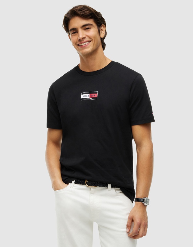 Tommy Hilfiger - Flag Logo Crew Neck T-Shirt