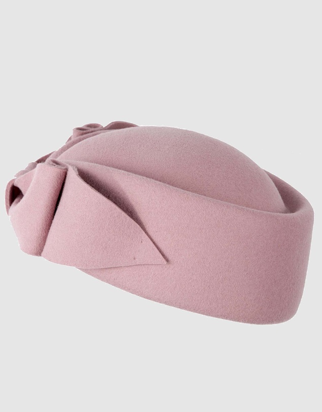 Max Alexander - Felt Dusty Pink Pillbox Hat