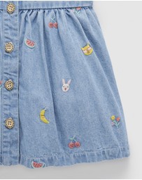 Purebaby - Chambray Broderie Dress -Kids-Babies