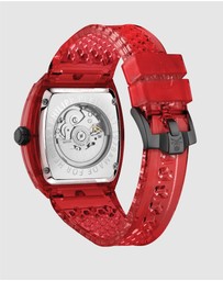 Philipp Plein - The $Keleton Crystal 44mm Black Dial and Red Strap