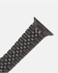 Friendie - Stainless Steel Link Bracelet Band - The Perth - Apple Watch Compatible