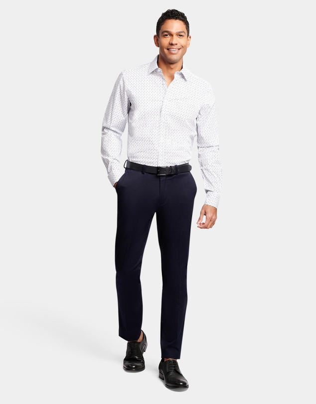 Brooksfield - MODERN RETRO PRINT REG FIT BUSINESS SHIRT