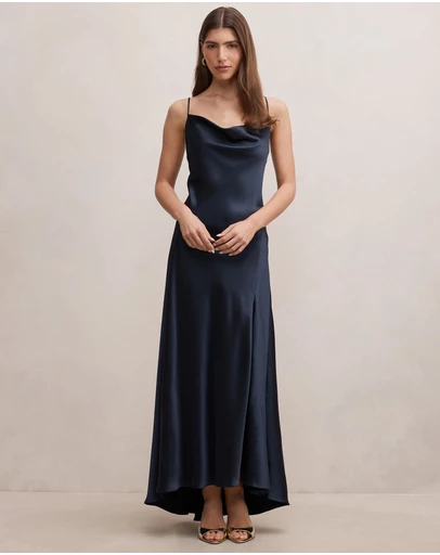 Forever New - Tilesha Satin Cowl Neck Slip Maxi Dress