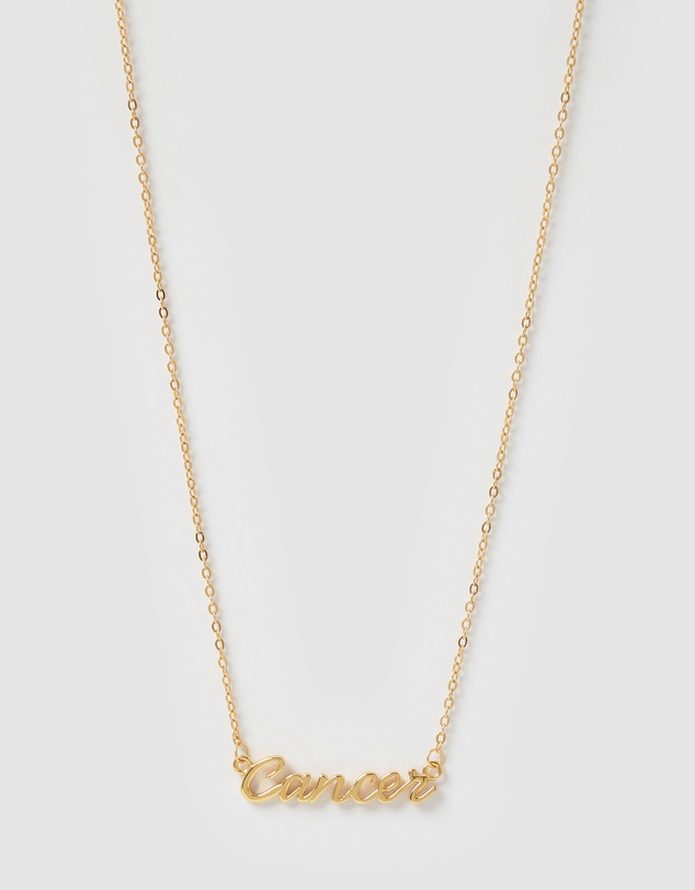 Izoa - Cancer Written Star Sign Necklace