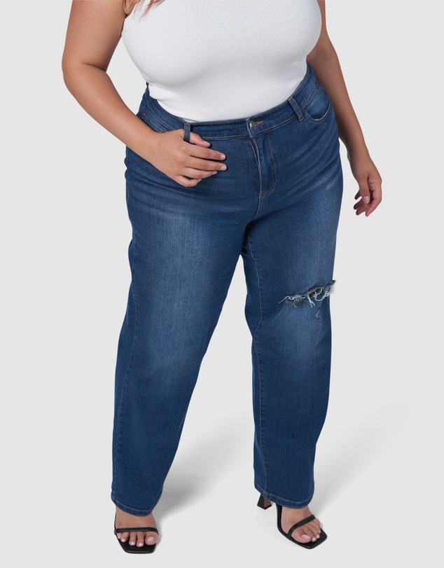 Indigo Tonic - Ruby Straight Leg Distressed Jean
