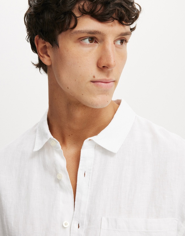 Cotton On - Relaxed Linen Long Sleeve Shirt