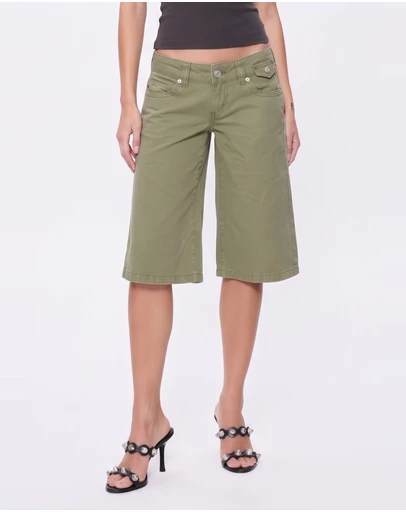 Abrand - 00 Wide Capri Khaki