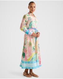 Forever New - Abbey Printed Shirt Midi Dress