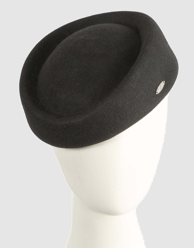 Max Alexander - Felt Black Pillbox Hat