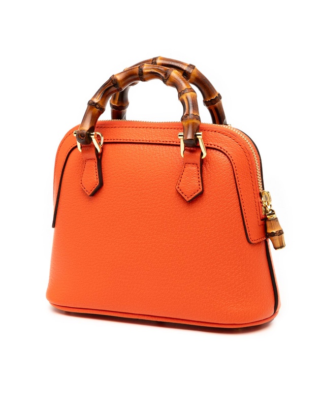 Pre-Loved by Azura Reborn - Pre-Loved Mini Dollar Calfskin Bamboo Diana Dome Satchel