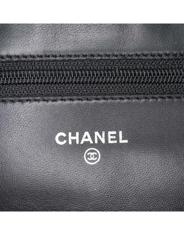 Pre-Loved by Azura Reborn - Pre-Loved Camellia Embossed Lambskin Wallet On Chain