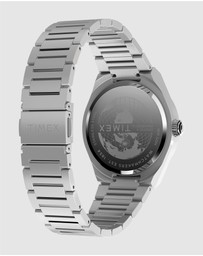 TIMEX - Q Timex® Continental GMT 39mm Stainless Steel Bracelet Watch