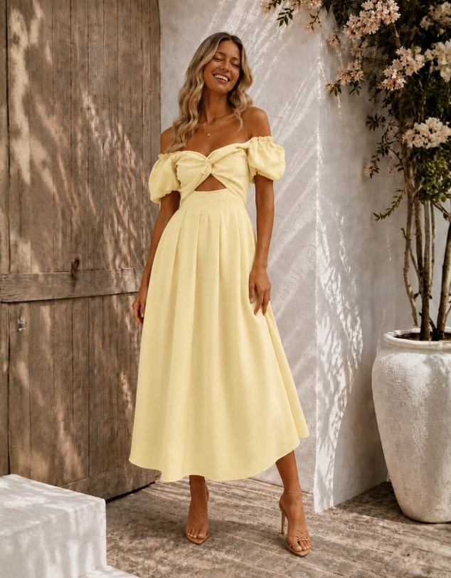 Esther & Co - Anvika Dress - Butter Cream