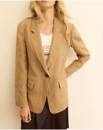 Emme - Ecru Linen Blazer