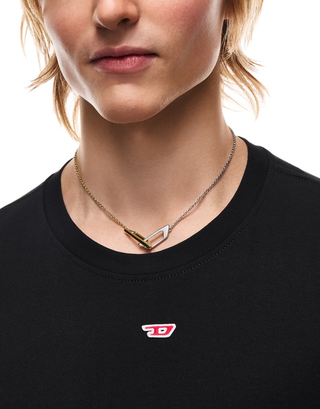Diesel - D Logo Silver Necklace