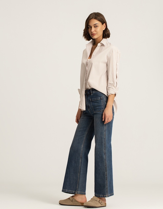 IDA+S - Matilda Oversized Stretch Cotton Blouse