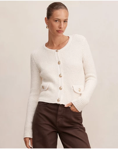 Forever New - Celine Fluffy Stitch Cardigan