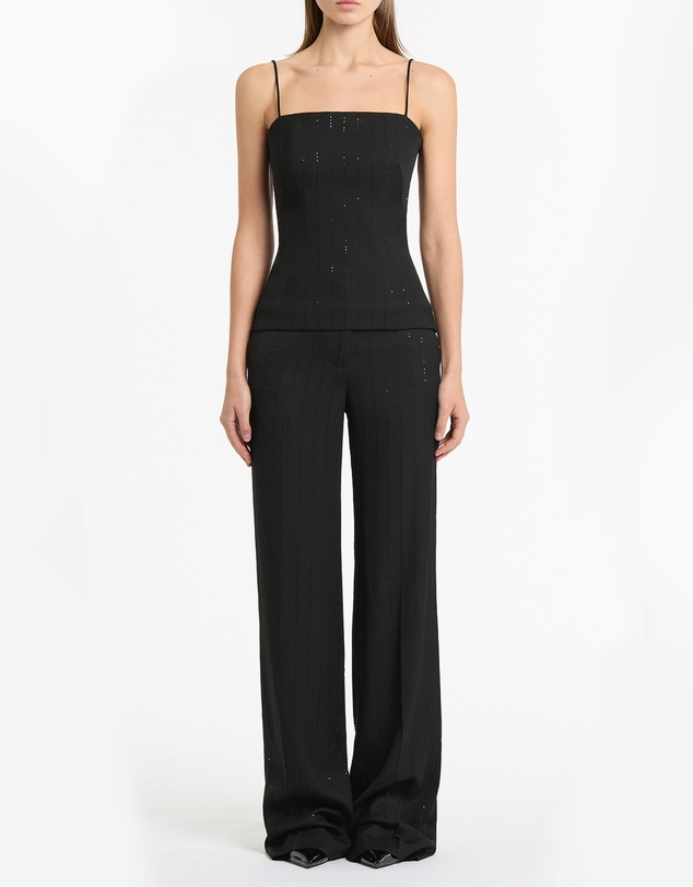 Carla Zampatti - Black Starlight Twill Bustier Top