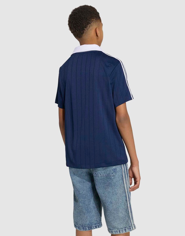 adidas Originals - Loose Pinstripe Polo Tee - Kids-Teens