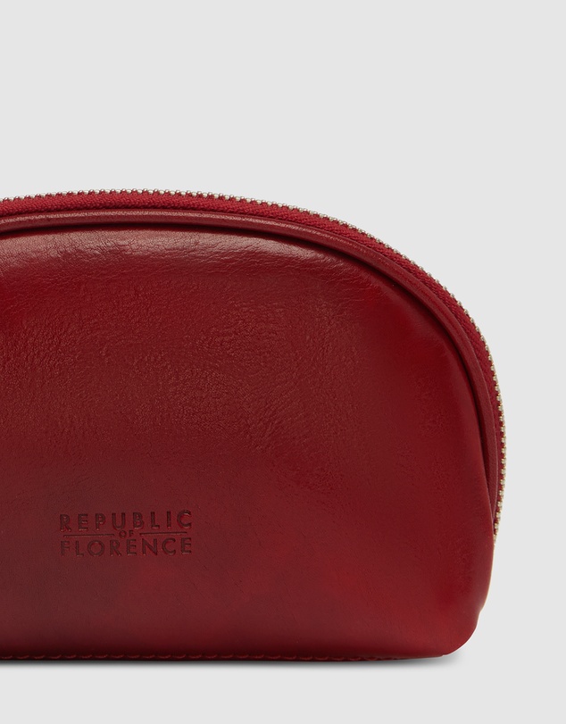Republic of Florence - Duo Red Leather Pouch Set