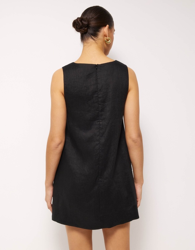 AERE - Eve Mini Linen Shift Dress