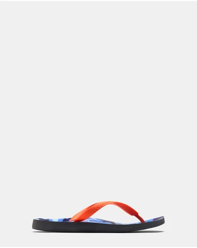 Vionic - Beach Manly Toe Post Sandal - Blue Camo Orange