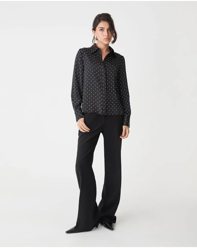 Forcast - Courtney Satin Spot Shirt