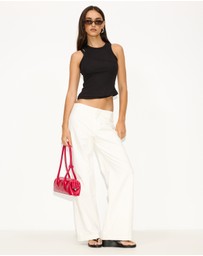 Dazie - Glow Up Linen Low-Waisted Pants