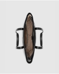 Florence - The Beatrice Black Leather Tote Work Bag