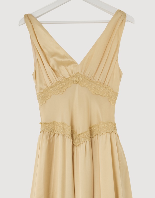 Revibe - Repaired Reformation Stasia Silk Dress - AU 4