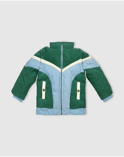 Banabae - Convertible Cord Puffer Jacket - Ocean