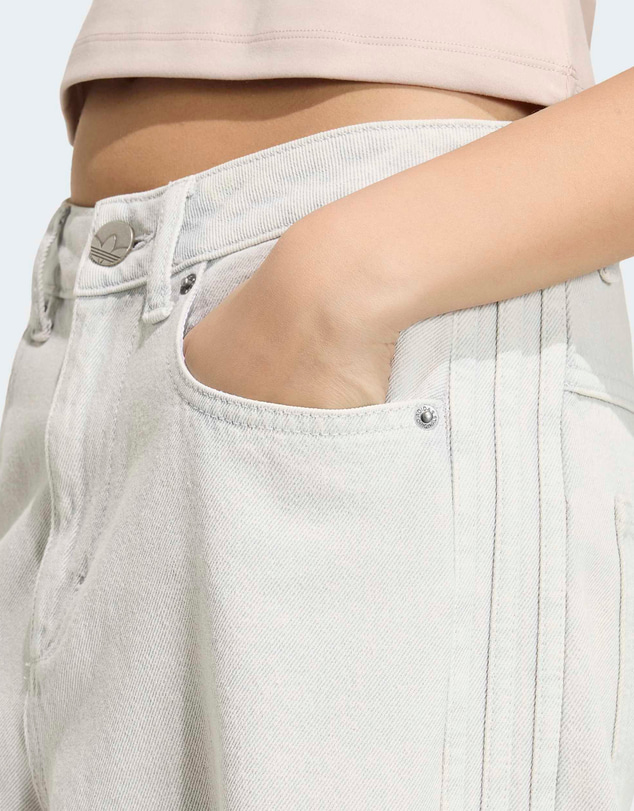 adidas Originals - HIGH-RISE WIDE-LEG DENIM PANTS Womens