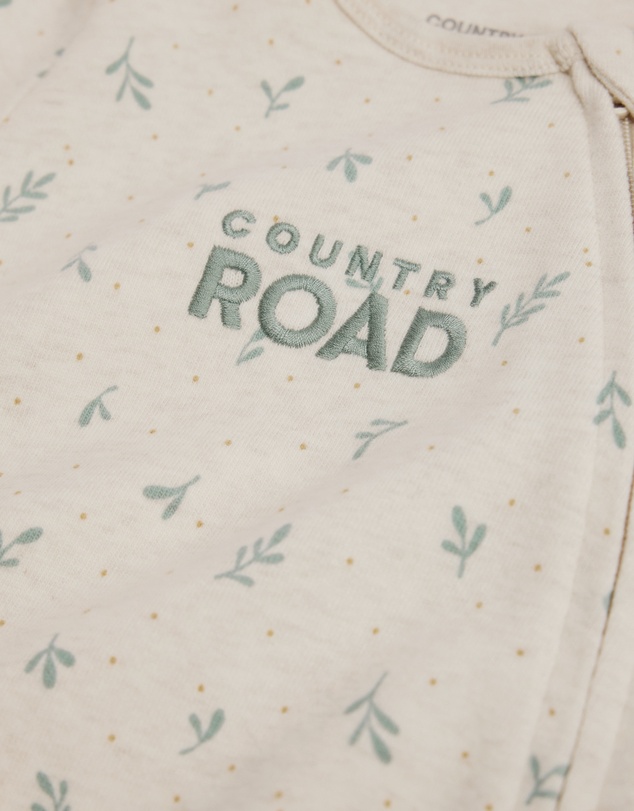 Country Road - Organically Grown Cotton Blend Logo Zip Jumpsuit