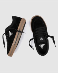 Fallen Footwear - Fallen Footwear Patriot Kids Gum Vulcanised Sole Shoes Black/White