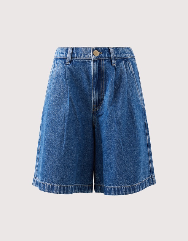 Ceres Life - Sylvie Longline Pleat Denim Short