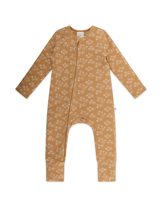 Kynd Baby - Day or Night Onesie in Golden Blooms