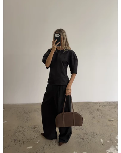 & Other Stories - Satin Puff-Sleeve Top