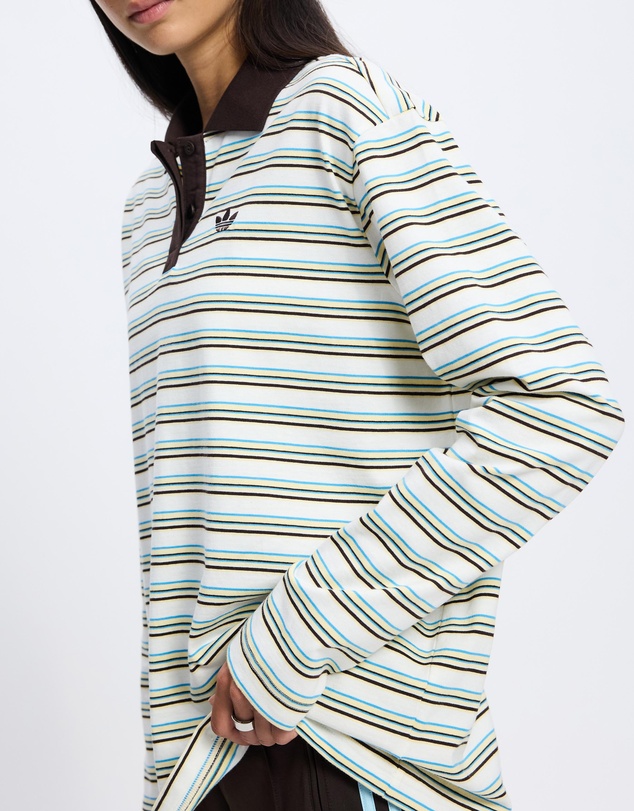 adidas Originals - Striped Oversized LS Polo