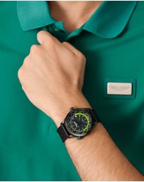 Aston Martin - GRZ IP Black Stainless Steel Black Silicone Watch