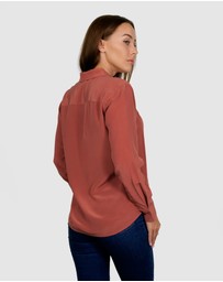 The Fable - Terra Cotta Silk Shirt