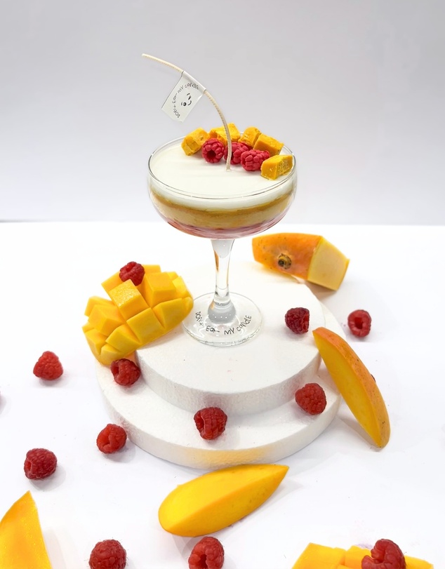 Don't Eat My Candle - Raspberry Mango Martini Cocktail Candle - Double Pour (220g)