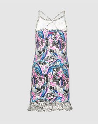 B.Nosy - Organic Feather Print Dress - Kids-Teens
