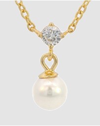 Georgini - Georgini Adagio Touch Of Sparkle Pearl Necklace Gold
