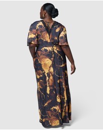Pink Dusk by Curve Project - Electric Vibe Maxi Dress