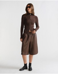 Decjuba - D-Luxe PU Bermuda Shorts