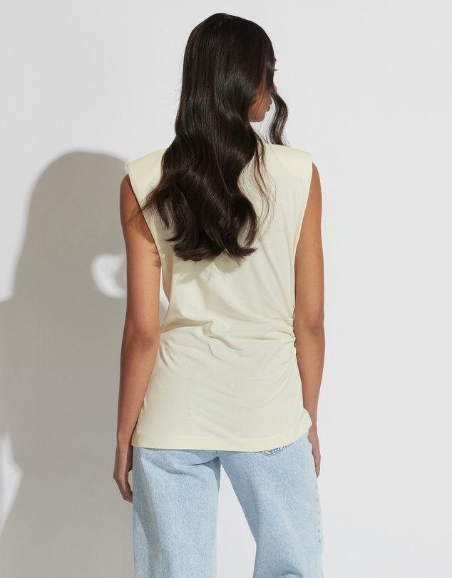 Decjuba - Ella Shoulder Pad Ruched Tank
