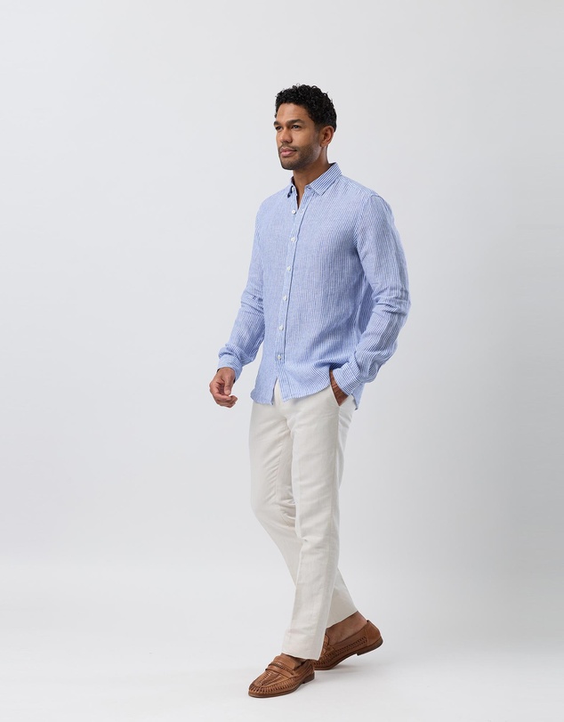 Brooksfield - Linen Casual Long Sleeve