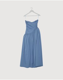 Revibe - Repaired AERE Kiera Strapless Midi Dress - AU 10